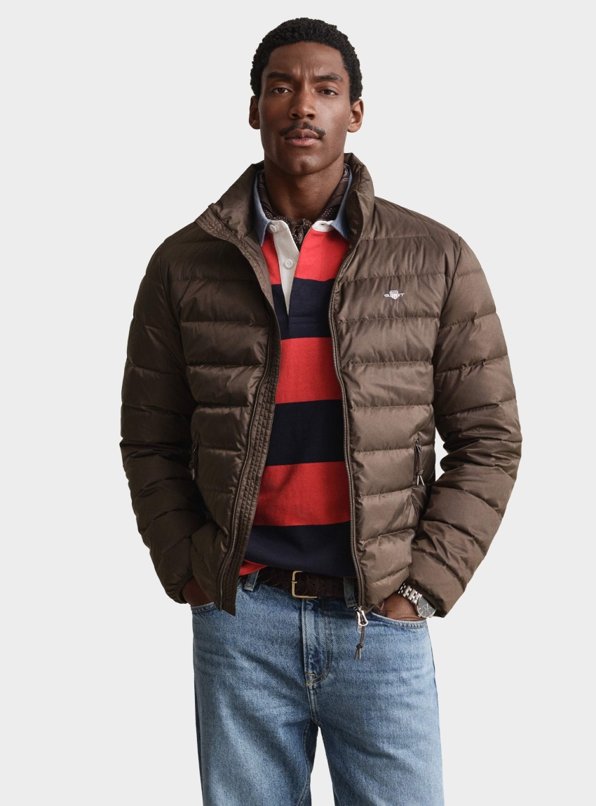 Gant Light Down Jacket - Brown
