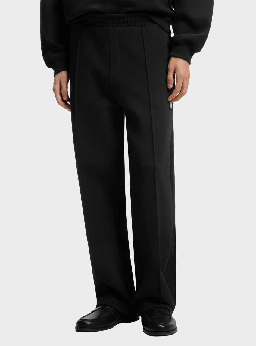 HUGO Relaxed-Fit Sweatpants In A Structured Cotton Blend  Dabinpant - Black