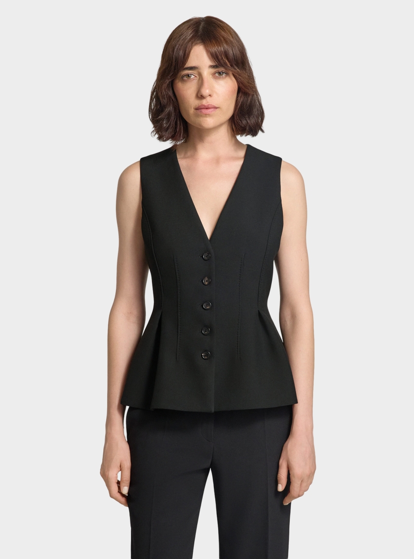 HUGO Sharp Fit Waistcoat Anena - Black