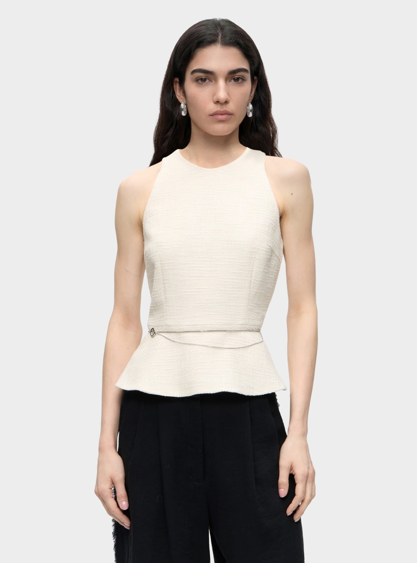 HUGO Regular-Fit Top Caleti - Light Beige