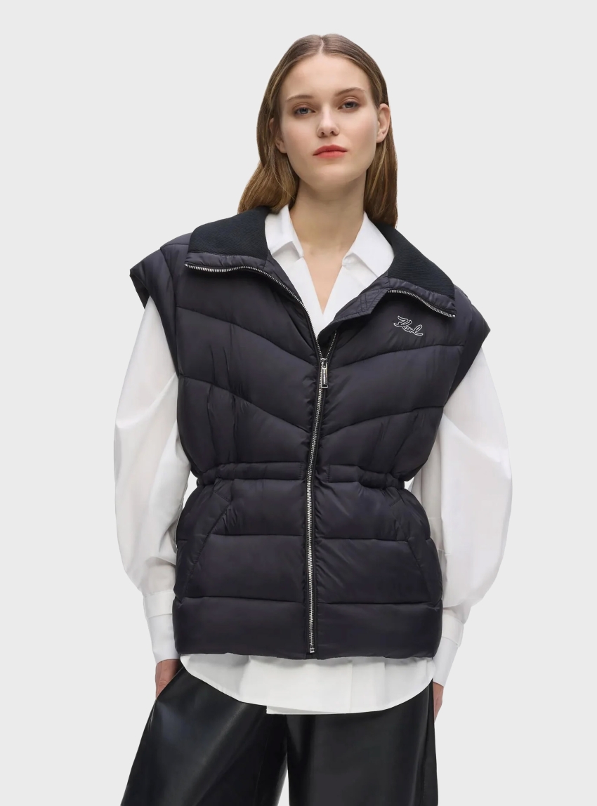 Karl Lagerfeld Lightweight Gilet - Black