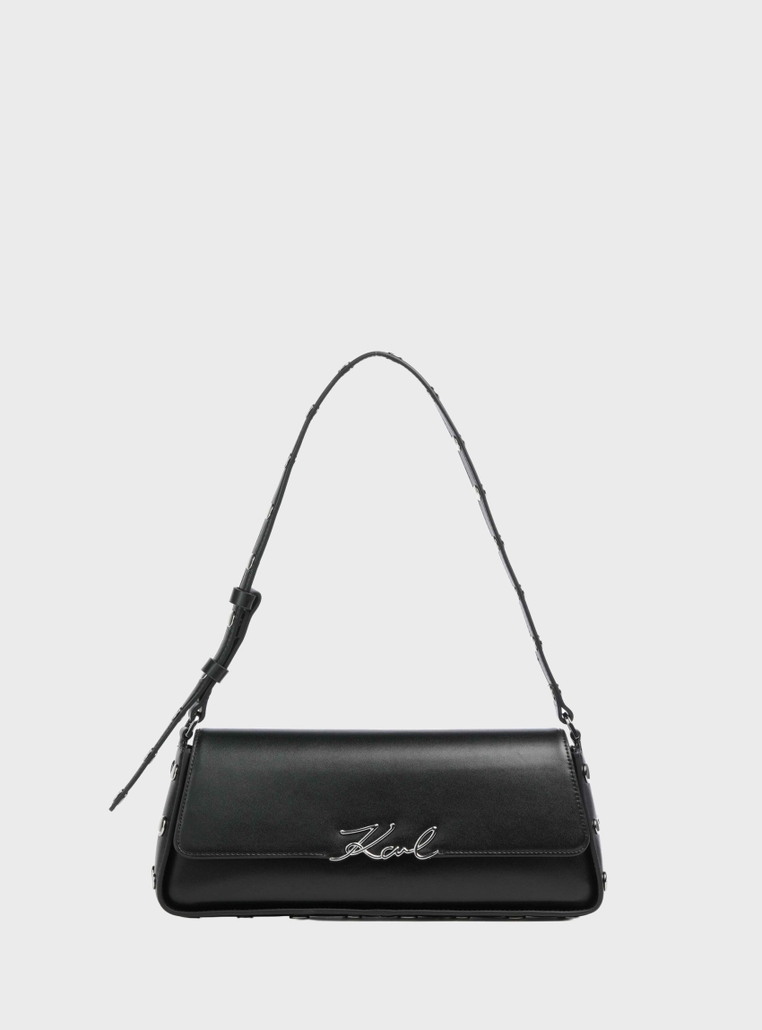 Karl Lagerfeld K/Signature Shoulder Bag - Black