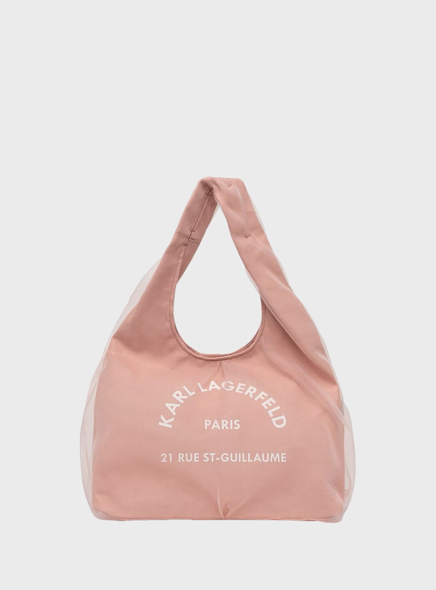 Karl Lagerfeld Rue St-Guillaume Sling Mesh Hobo Bag - Pink