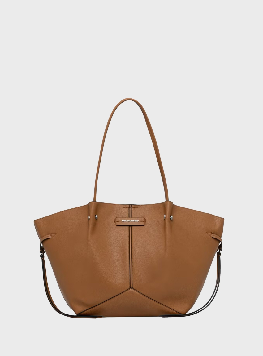 Karl Lagerfeld K/Pierced Medium Tote Bag - Camel