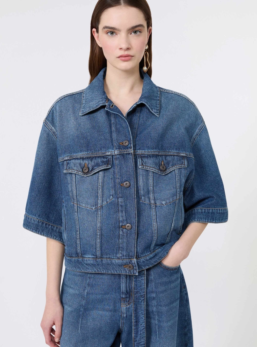 Weekend Max Mara Cotton denim jacket - Dark Aged Denim