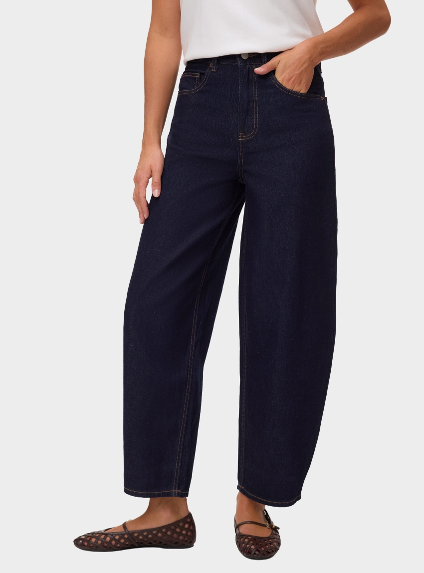 Vero Moda Billie High Rise Barrel Ank Jeans Li3191 - Dark Aged Denim