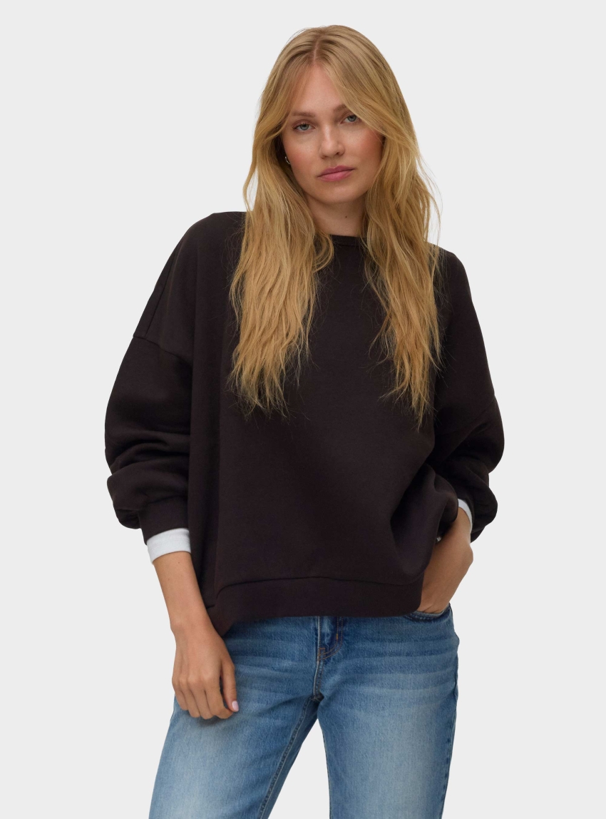 Vero Moda Teddy Maly Sweatshirt - Dark Brown