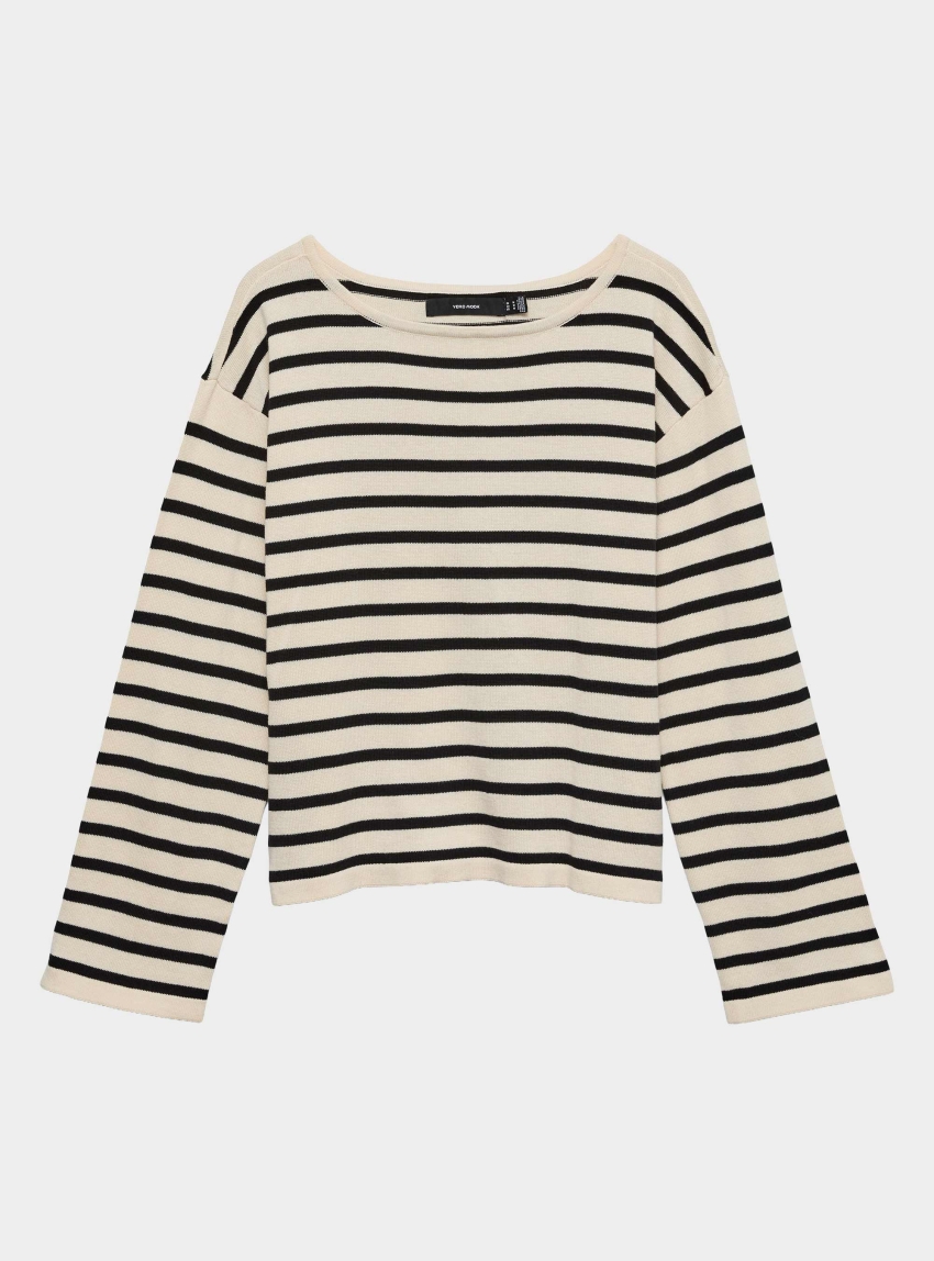 Vero Moda Noma Boatneck Pullover - Striped