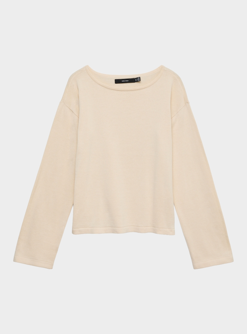 Vero Moda Noma Boatneck Pullover - Ecru
