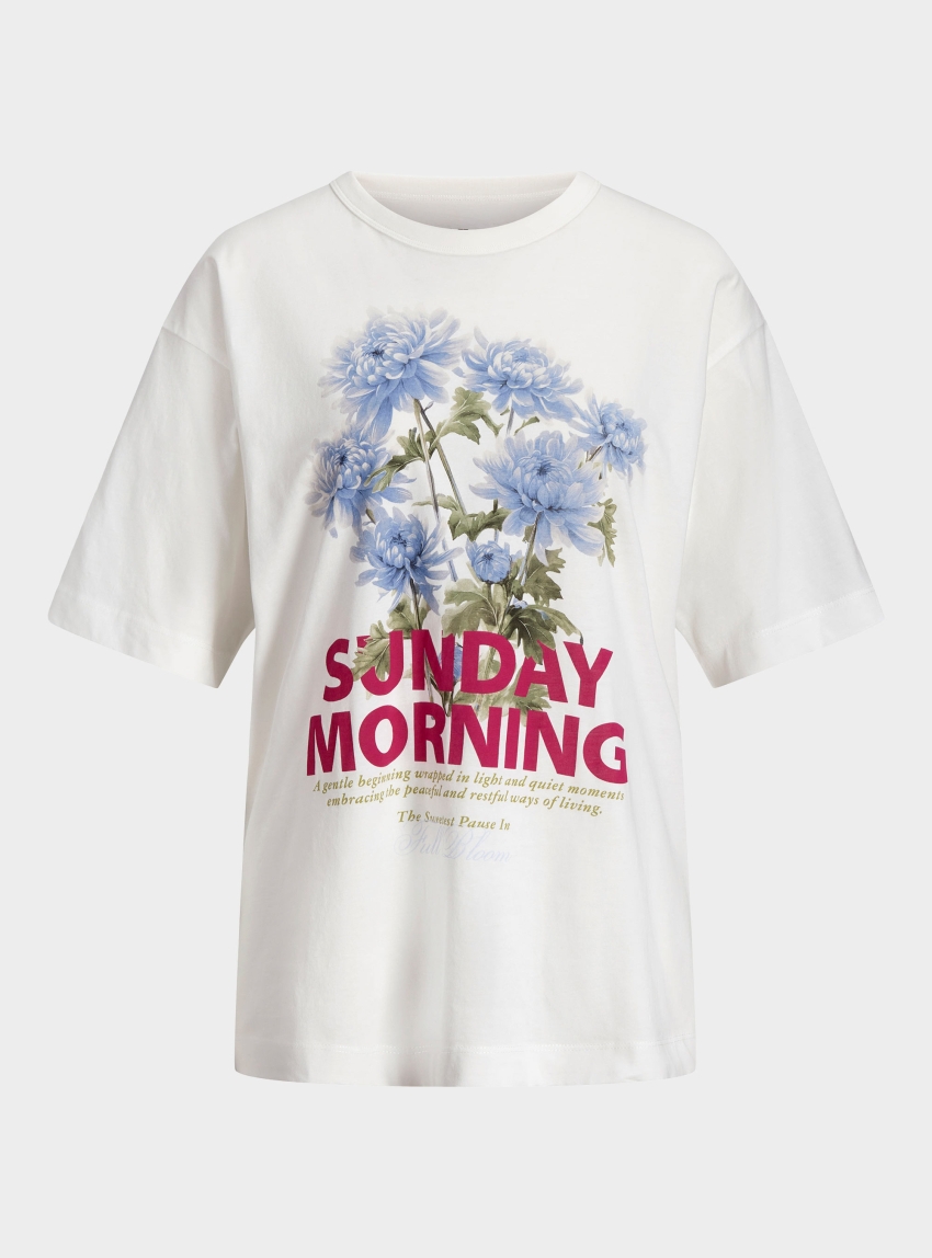 JJXX Sandra Loose Tee - White