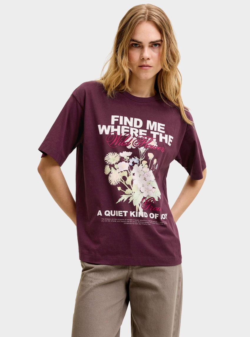 JJXX Sandra Loose Tee - Bordeaux