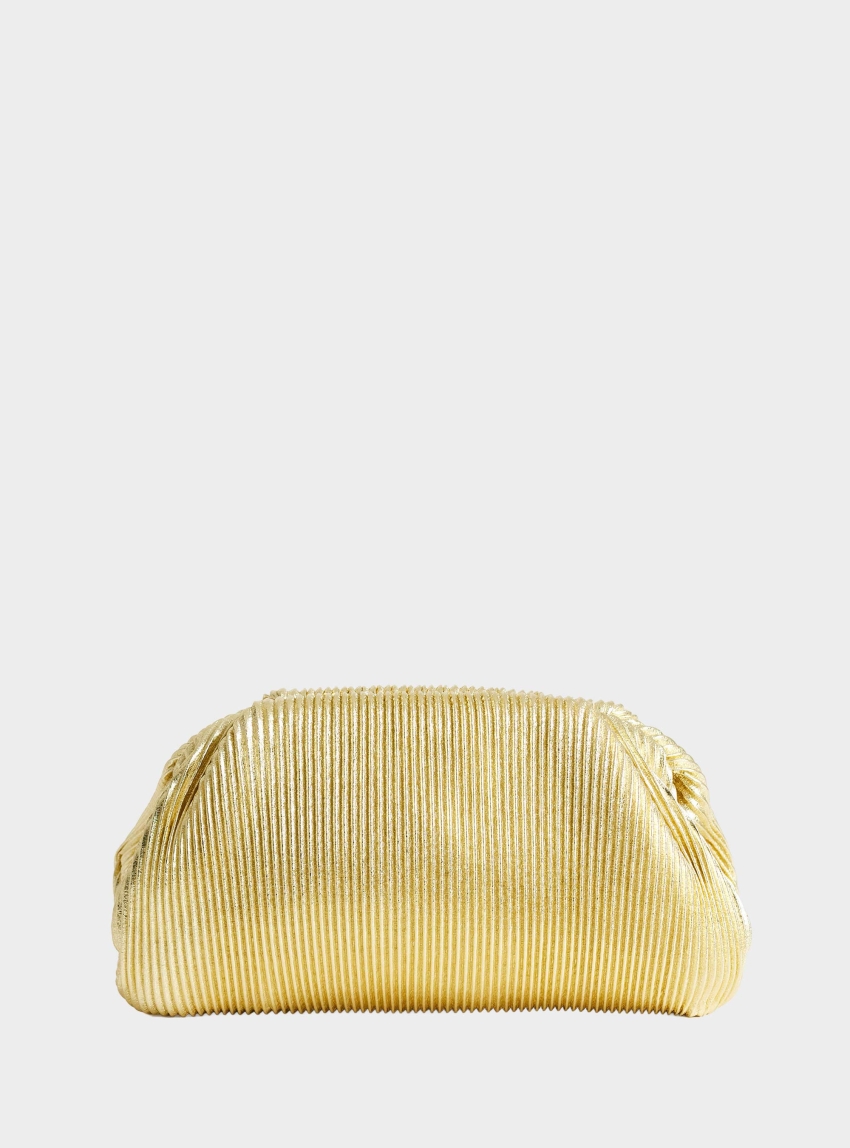 Topshop Golden Clutch Bag - Gold