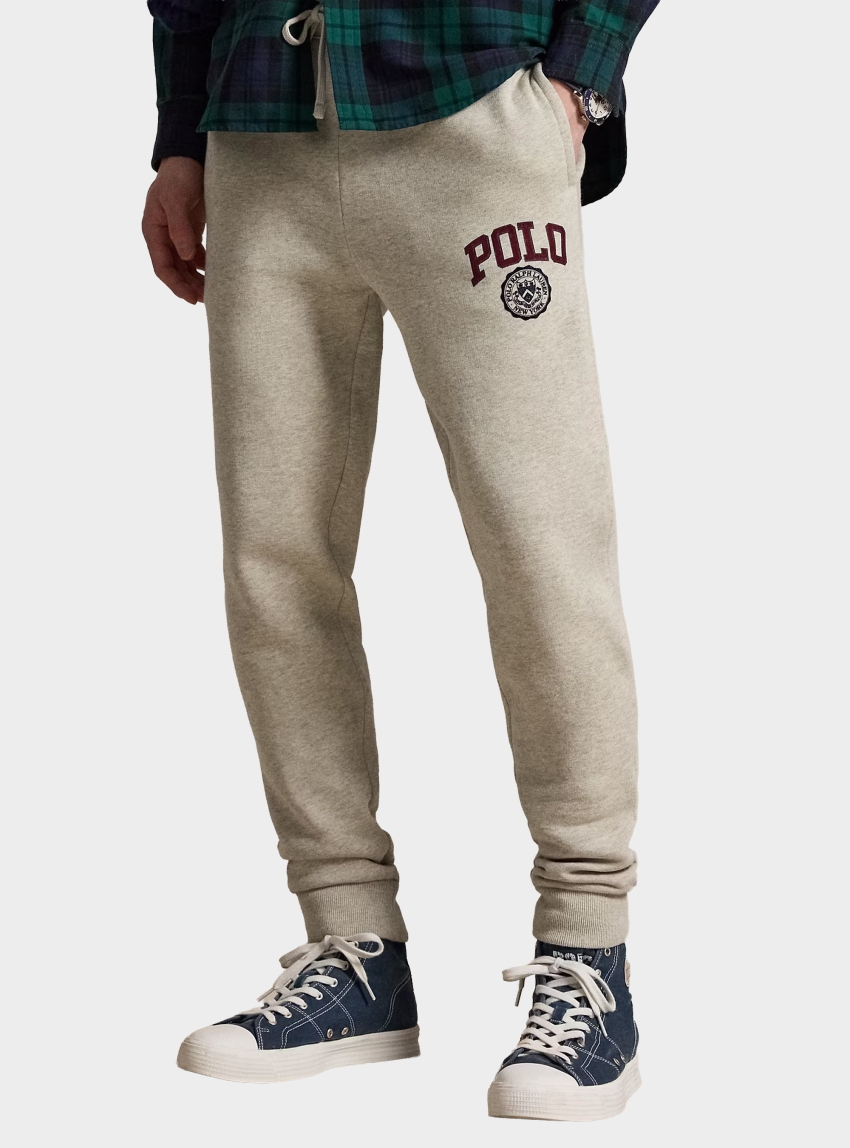Polo Ralph Lauren Logo Fleece Jogging Bottoms - Light Grey Melange