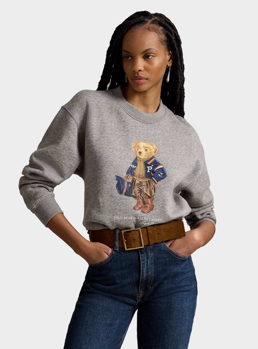 Polo Ralph Lauren Polo Bear Fleece Crewneck - Dark Grey Melange 