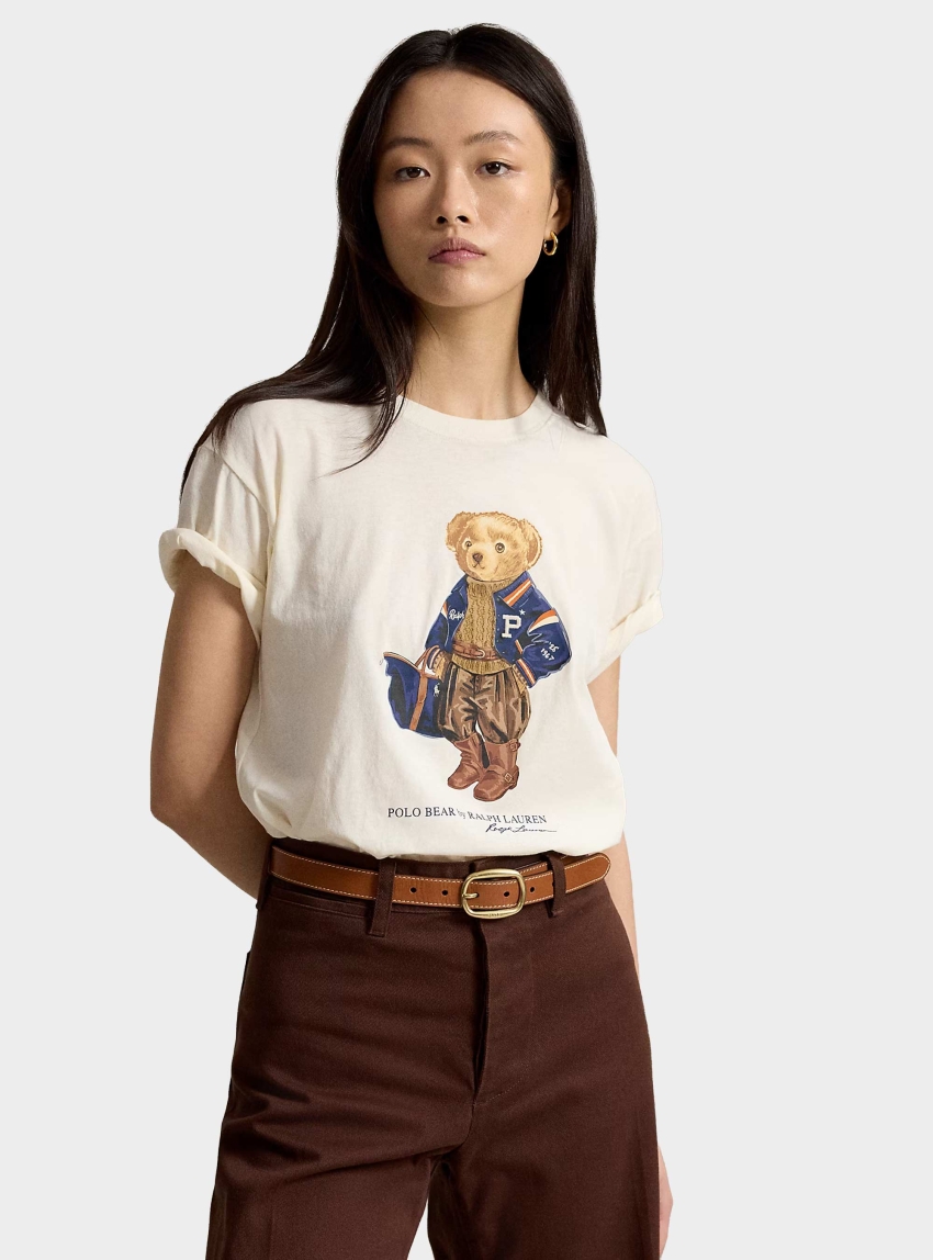 Polo Ralph Lauren Polo Bear Cotton Jersey T-Shirt - Off White