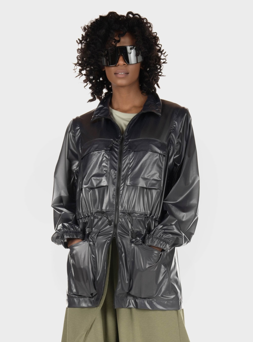 Rains Ultralight Zip-off Parka-Black