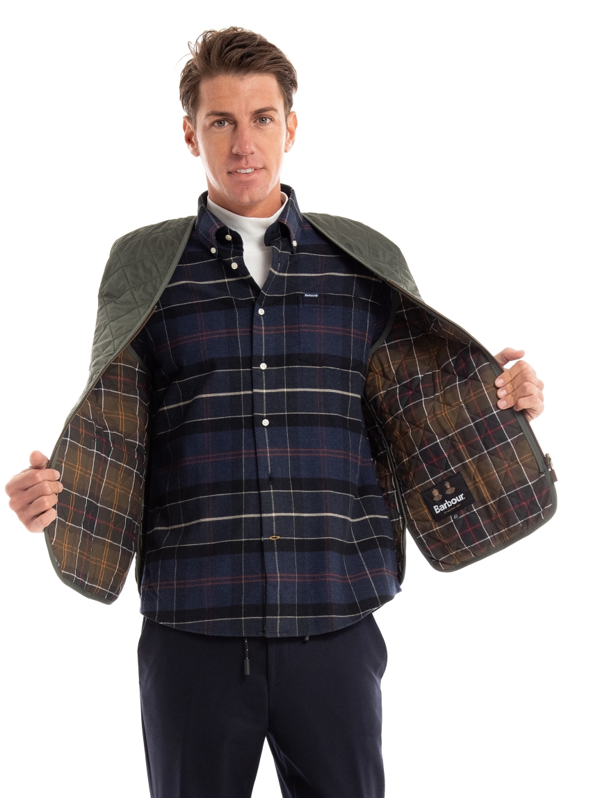 Barbour Quilted Waistcoat/Zip-In Liner - Olive 