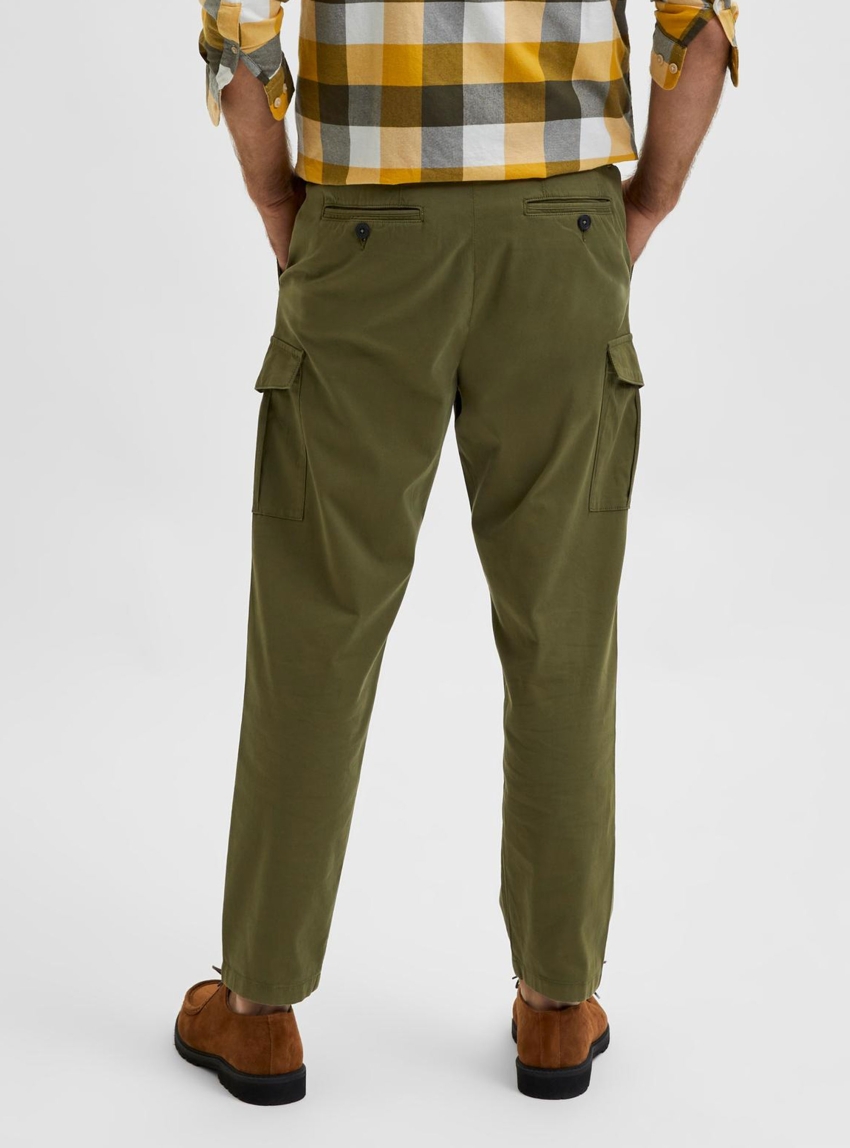Selected Slim Tapered Wick 172 Cargo Pants - Olive 