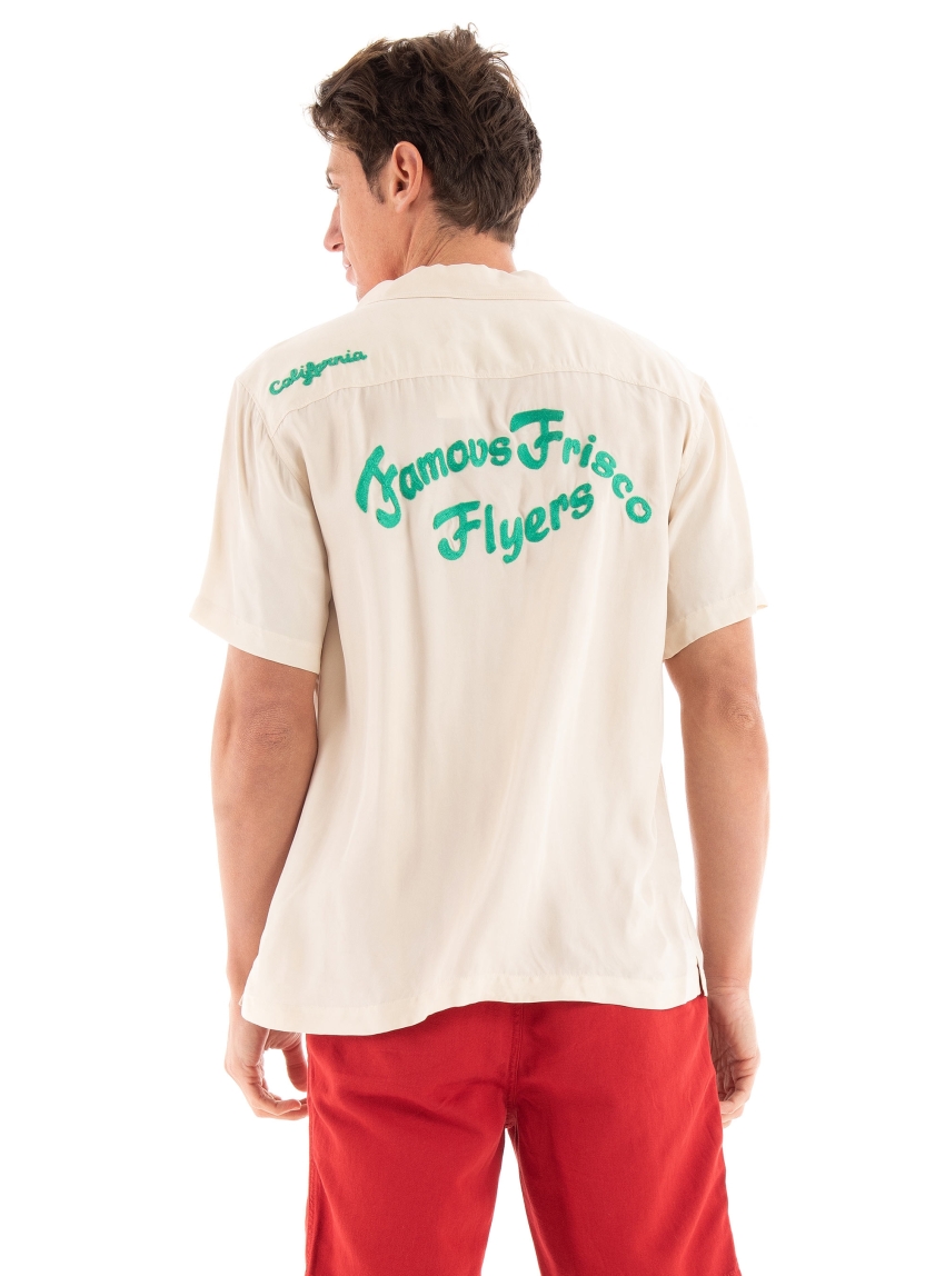 Superdry Vintage Bowling Shirt - Light Beige