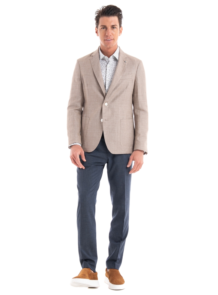 BOSS Slim Fit Trousers H-Genius-Pleat-232 - Blue Black