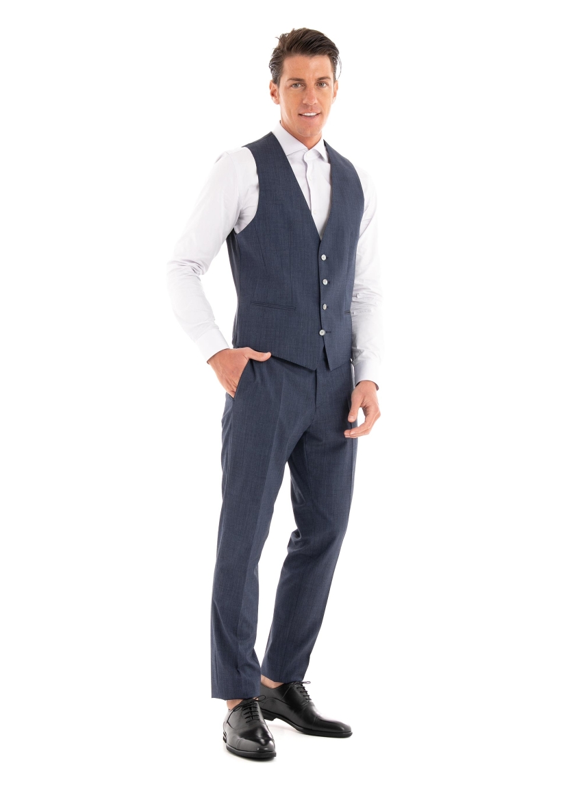 BOSS Slim Fit Waistcoat H-Huge-Vest-MM-224 - Dark Blue