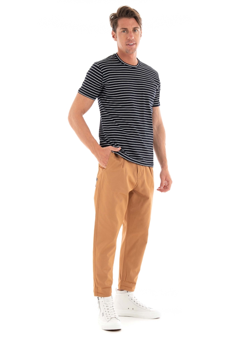 Paul Miranda Striped T-Shirt - Dark Blue