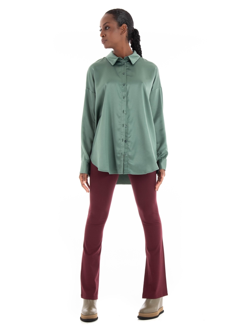 Vero Moda Merle Oversize Shirt - Dark Green