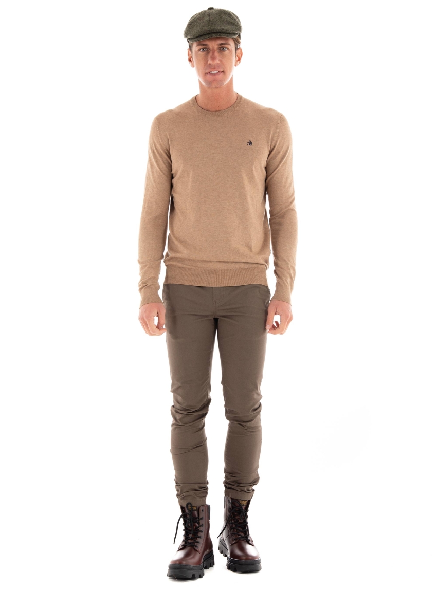 Scotch & Soda Crewneck Knit - Dark Beige