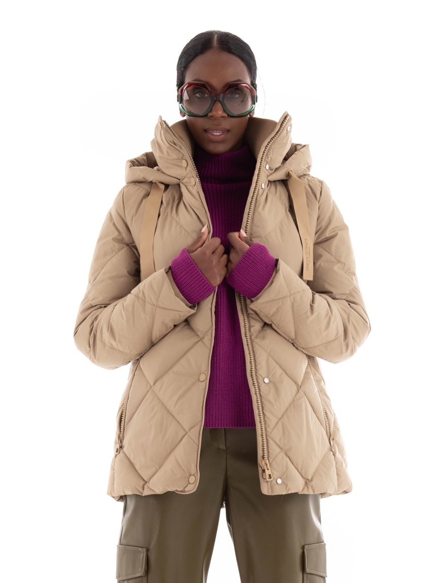 Marc O Polo Regular Fit Puffer Down Jacket - Dark Beige