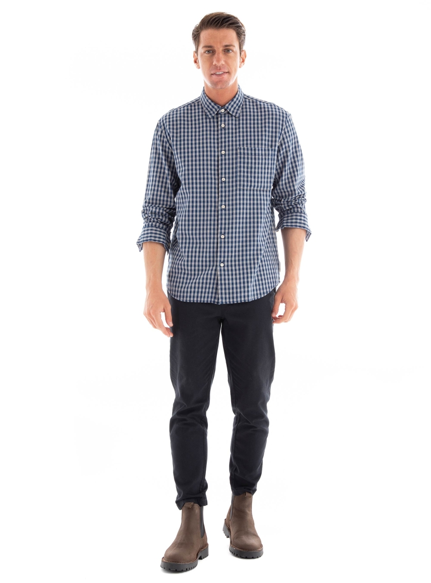 Marc O Polo Regular Fit Twiil Shirt - Navy