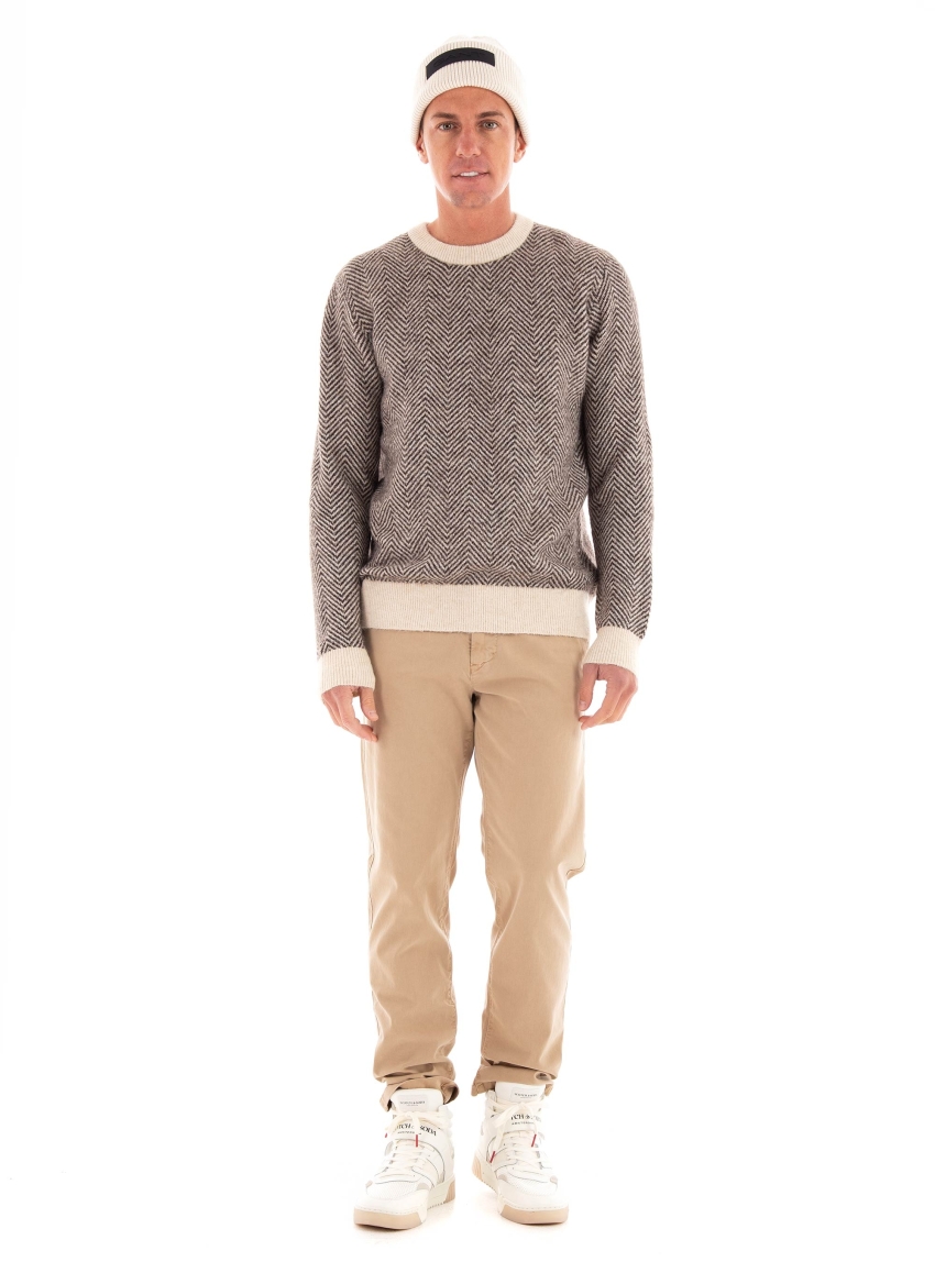 Selected Rai Crew Neck Knit - Light Brown