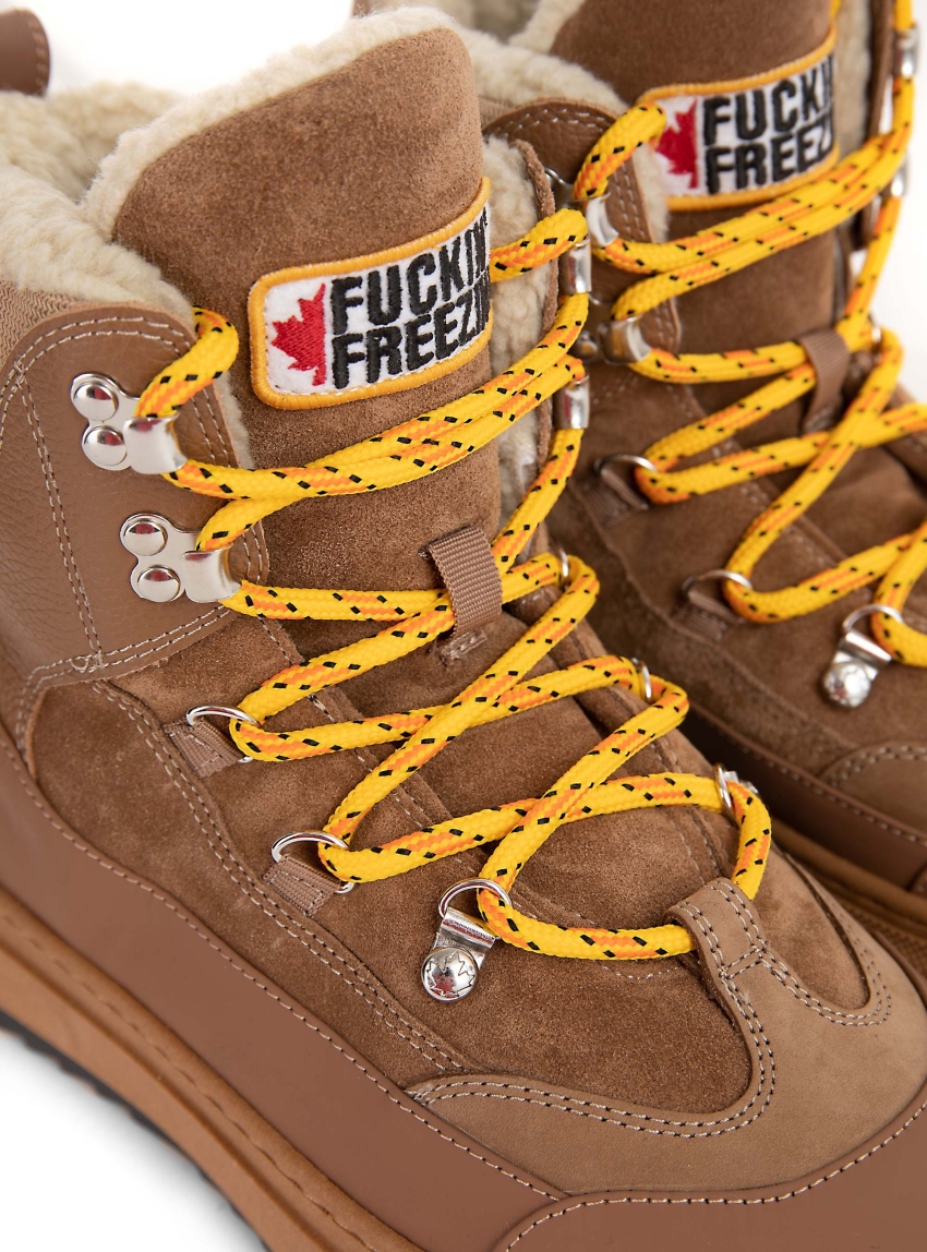 Dsquared2 Boogie Fur Ankle Boots - Chestnut