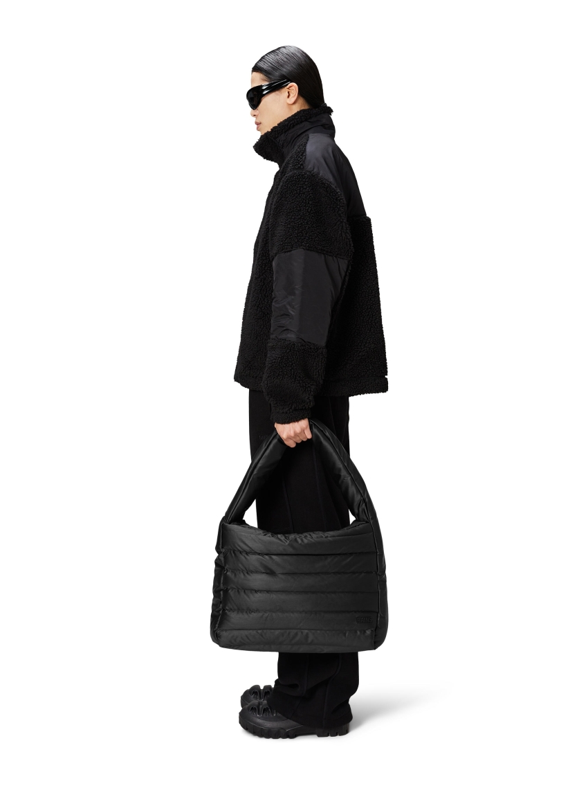 Rains Bator Puffer Tote Bag - Black