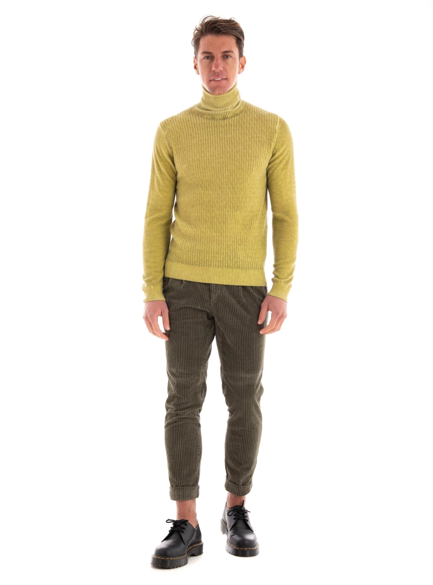 Paul Miranda Roll Neck Knit - Lime