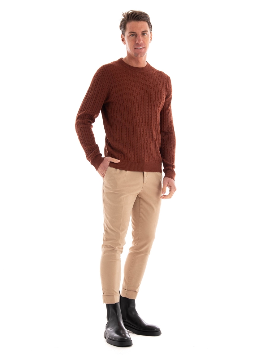 Jack & Jones Premium Arthur Crew Neck Knit - Brown