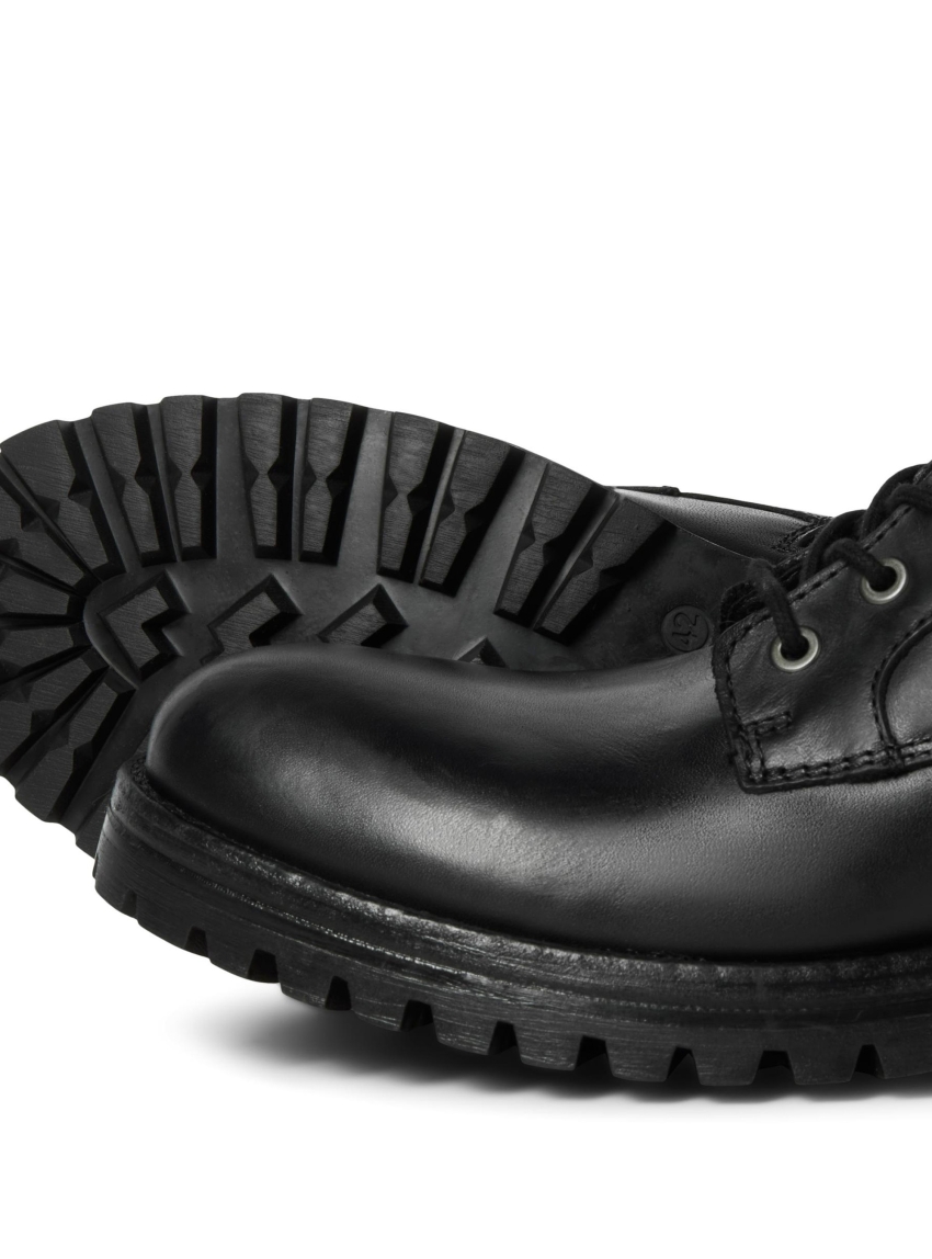 Jack & Jones Atticus Leather Boots - Anthracite