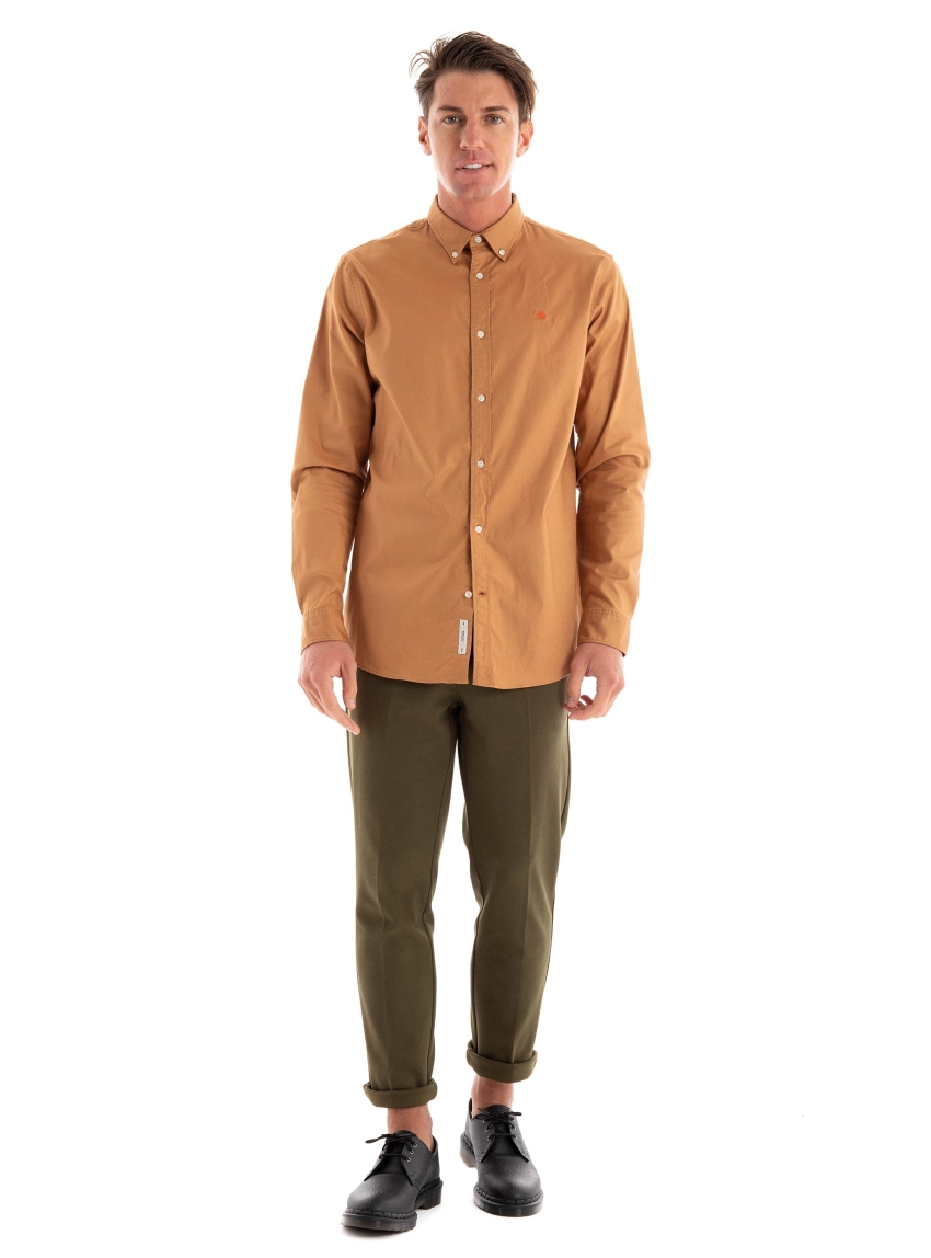 Scotch & Soda Essential Solid Oxford Shirt - Camel