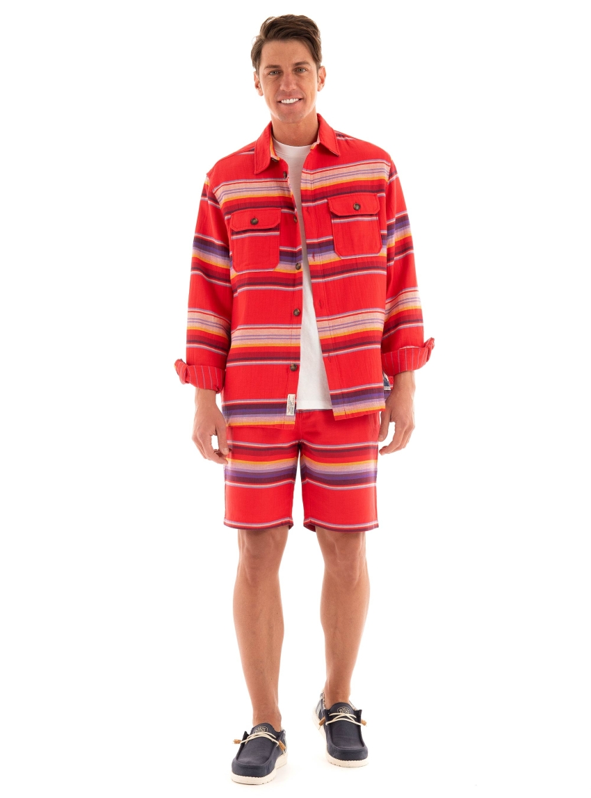 Scotch & Soda Relaxed Fit Striped Shirt - Multi Colors