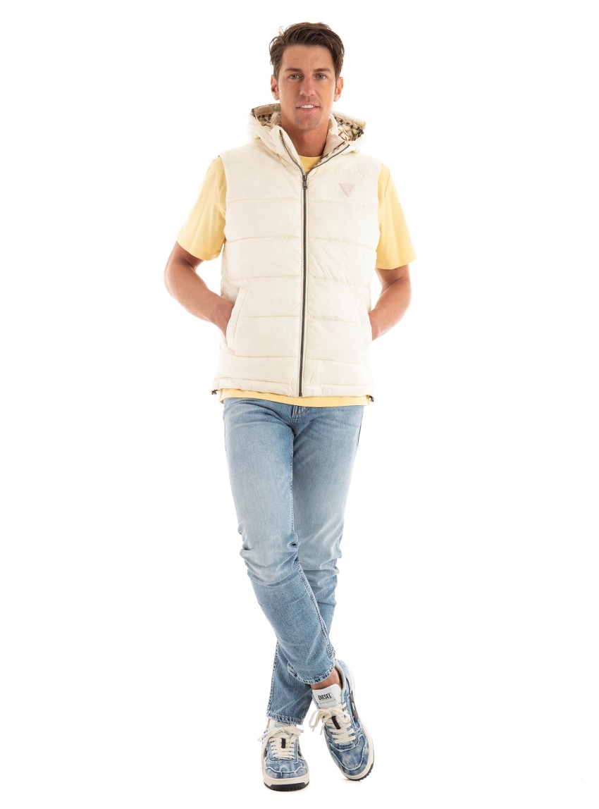 Guess Super Light Puffer Vest - Light Beige