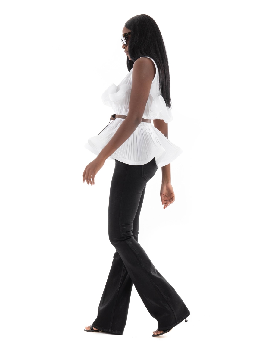 Guess Sexy High Rise Flare Pants - Jet Black