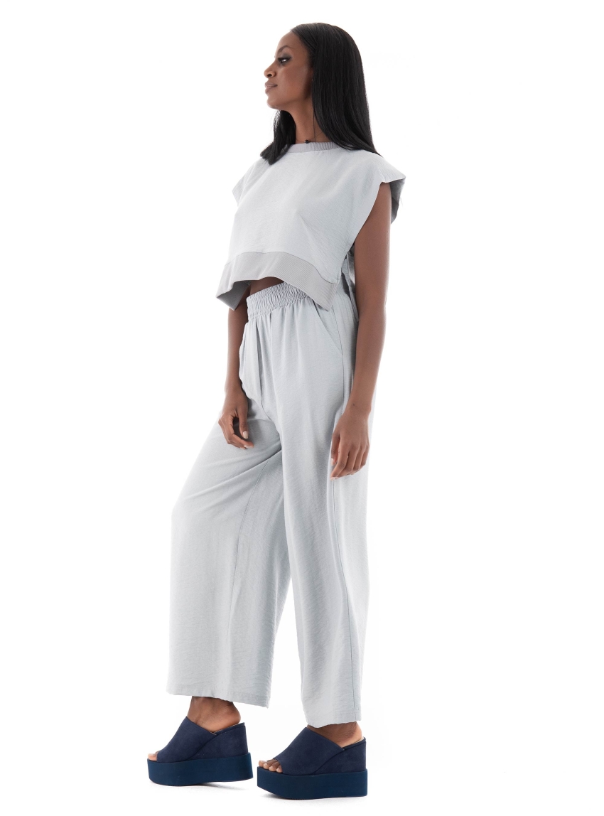 Black & Black Top - Light Grey