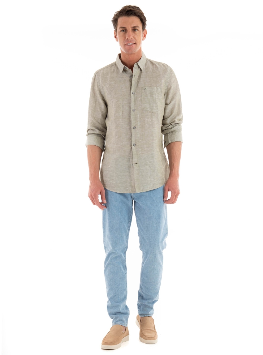 Calvin Klein Tapered Coolmax Jeans - Light Aged Denim