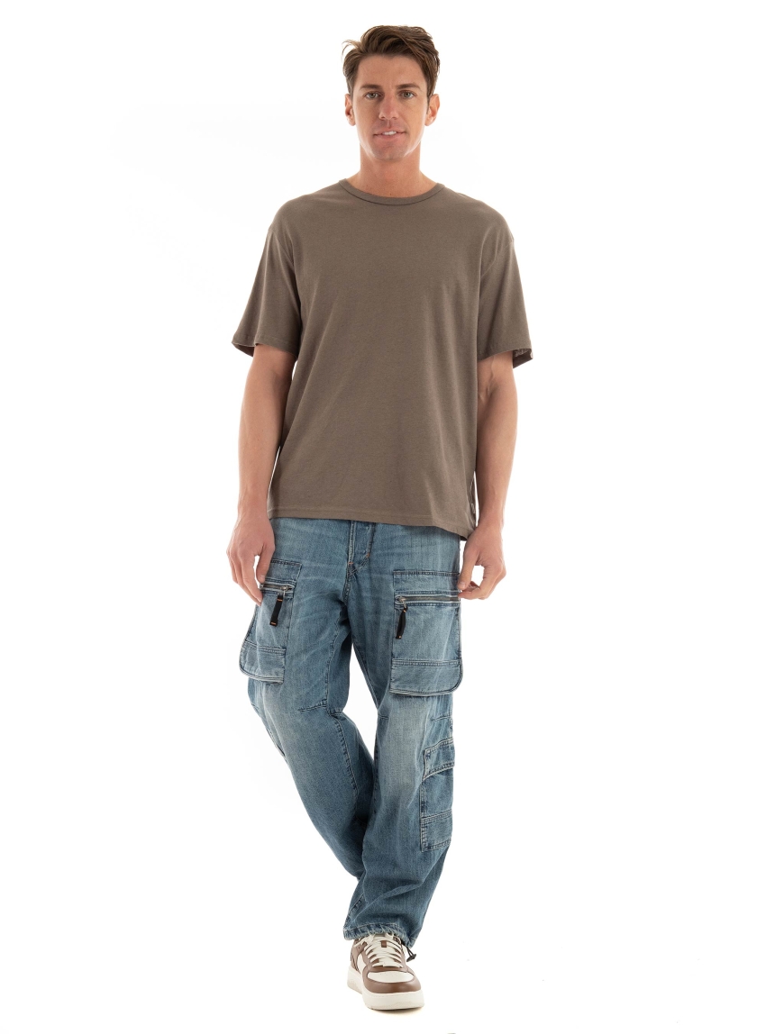 Jack & Jones Premium Soft Linen Blend Tee - Brown