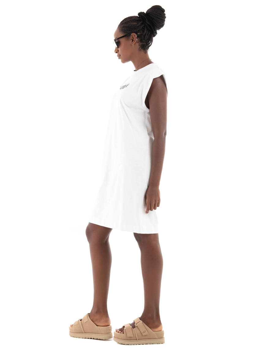 Guess Athena Logo Dress - White