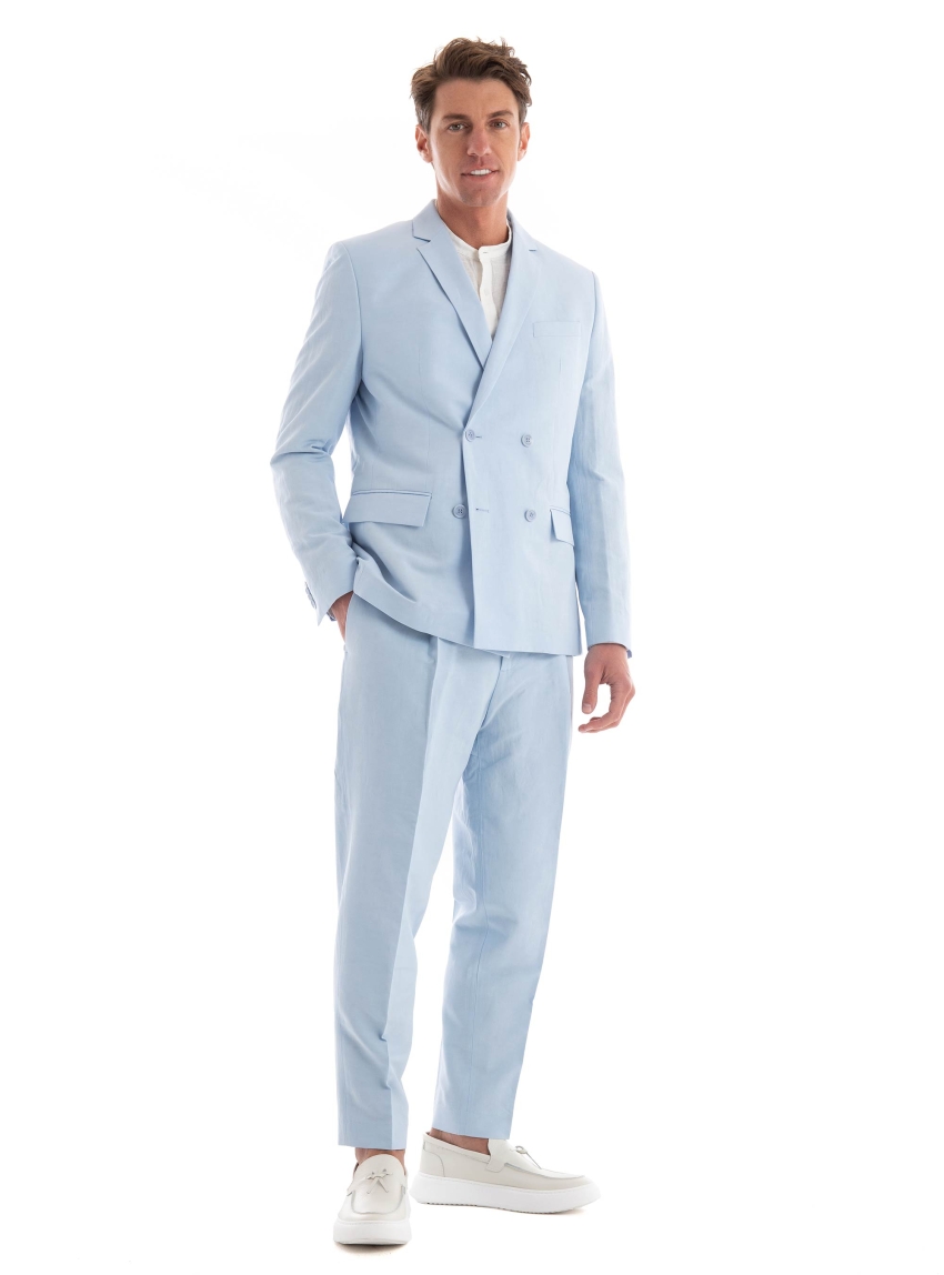 Calvin Klein Linen Pants - Sky Blue