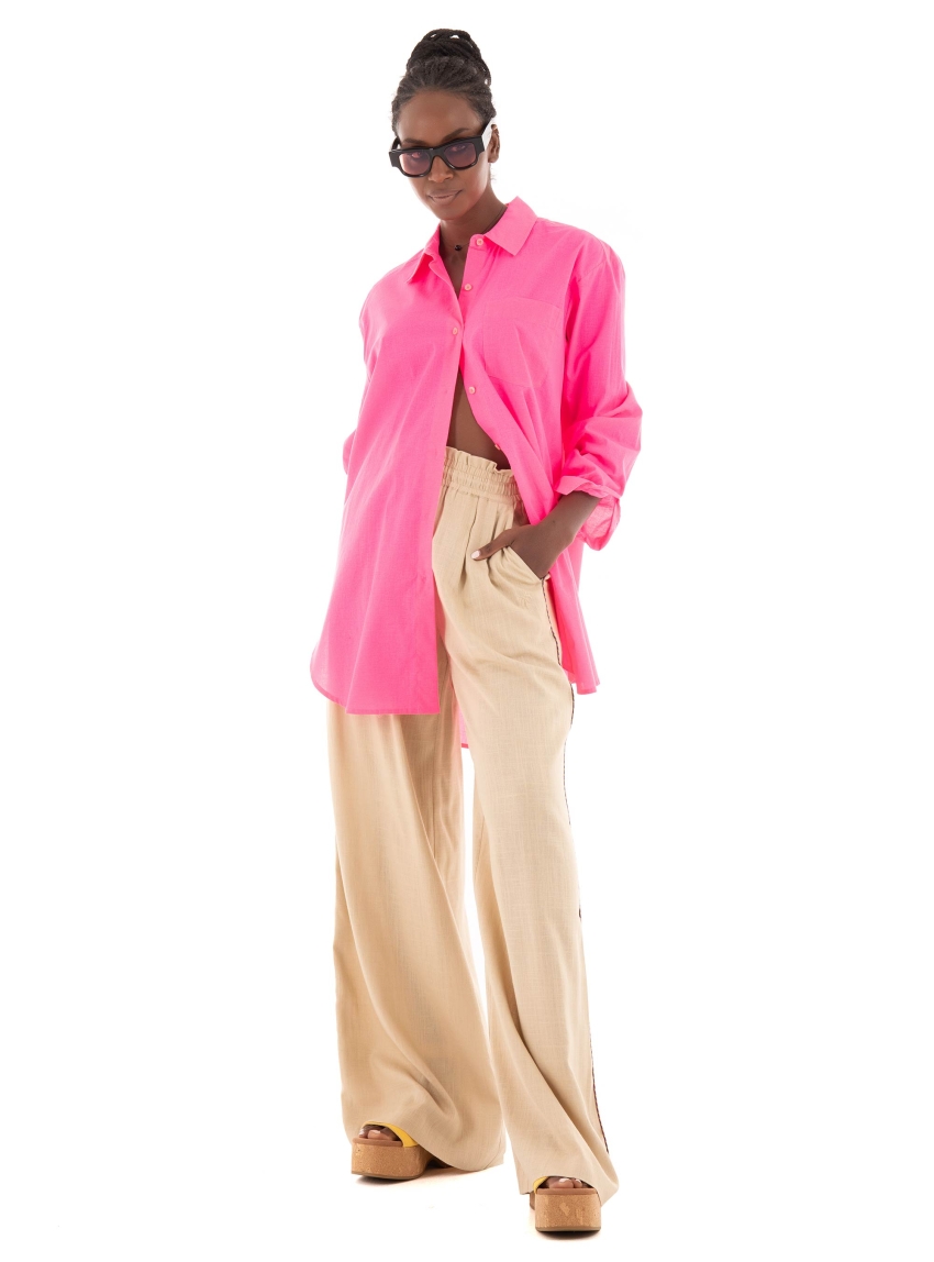 Scotch & Soda Linen Pull-On Pants - Dark Beige