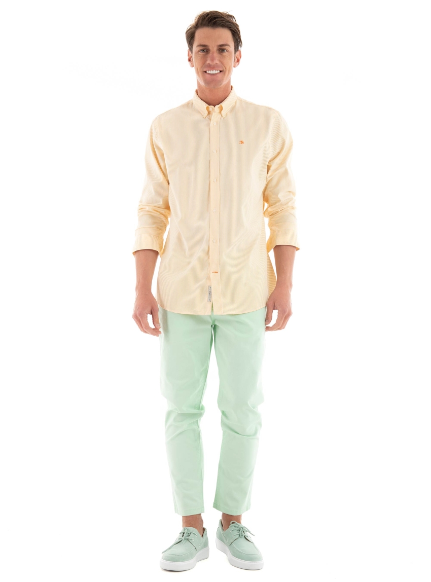 Scotch & Soda Drift Garment Dyed Stretch Twill Chino Pants - Light Green