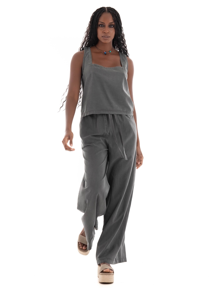 Black & Black Pants - Dark Grey