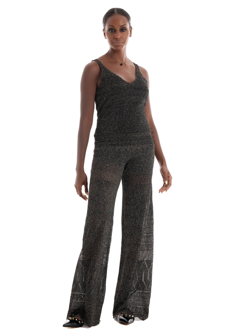 Guess Marciano Hydra Crochet Lurex Pants - Jet Black