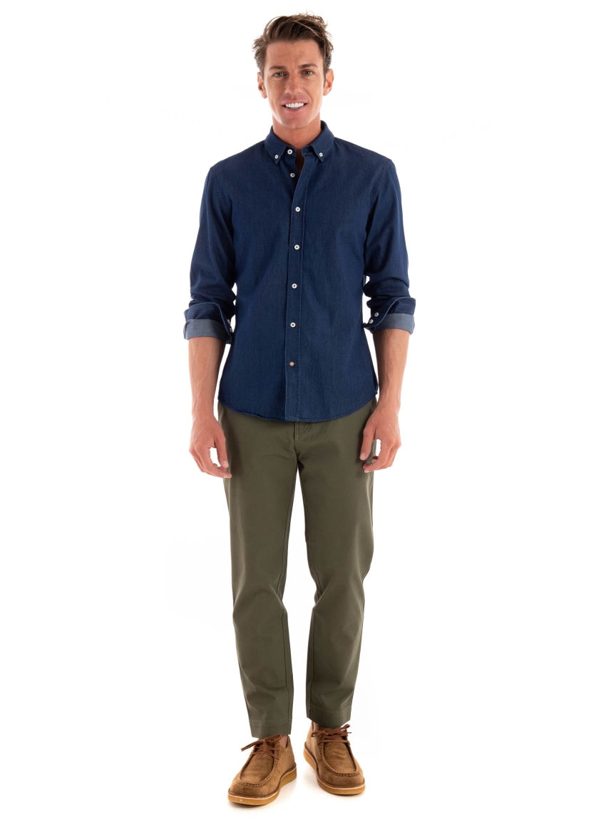 HUGO Tapered Fit Pants Zeebo243 - Olive 